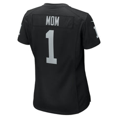 Las Vegas Raiders Number 1 Mom  Women's Game Jersey | NFL Outlet