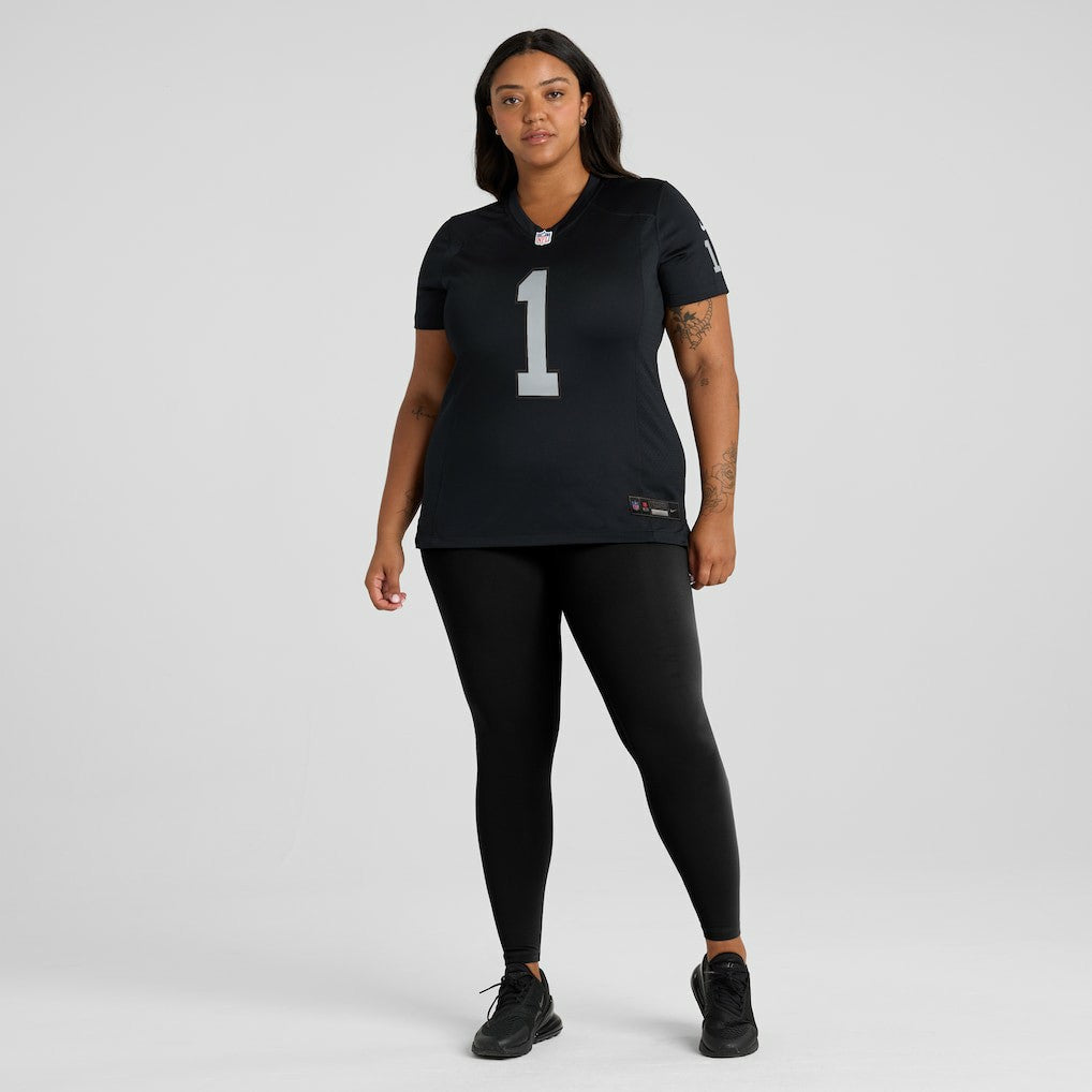 Las Vegas Raiders Number 1 Mom  Women's Game Jersey | NFL Outlet