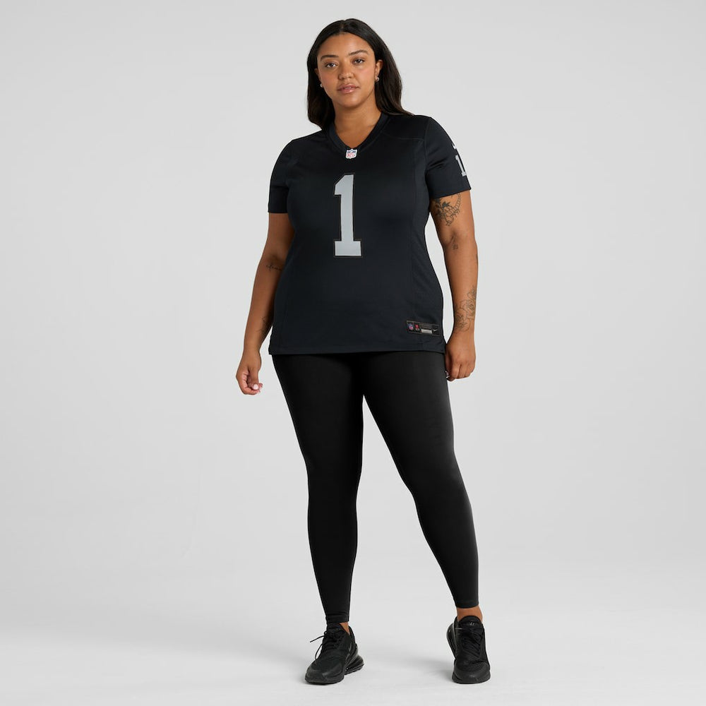 Las Vegas Raiders Number 1 Mom  Women's Game Jersey | NFL Outlet
