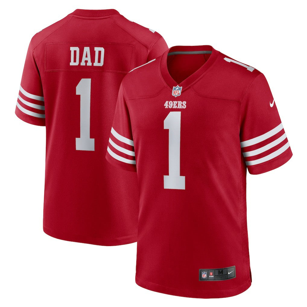 San Francisco 49ers Number 1 Dad  Game Jersey | NFL Hot