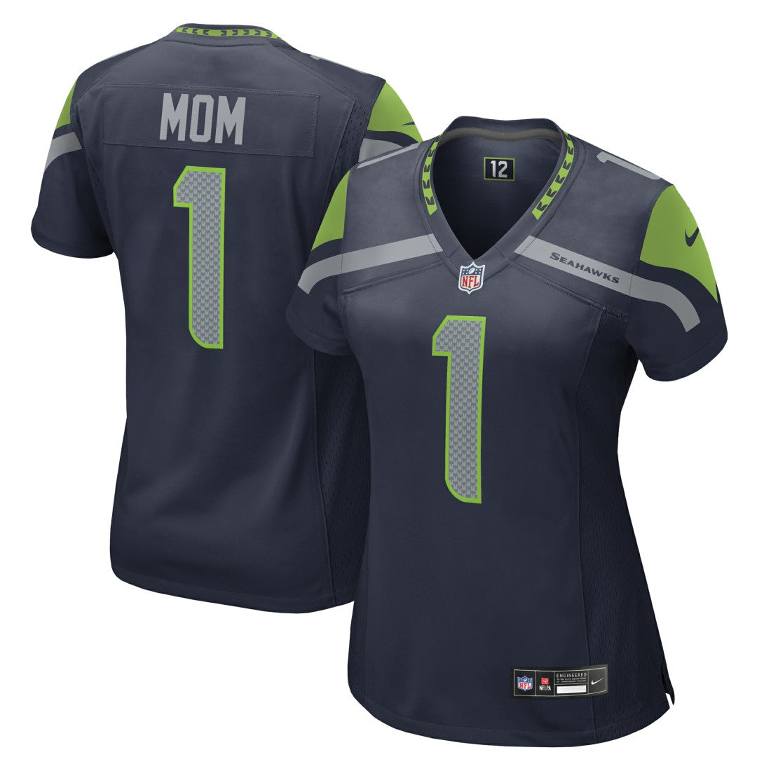 Seattle Seahawks Number 1 Mom  Women's Game Jersey | NFL Near me