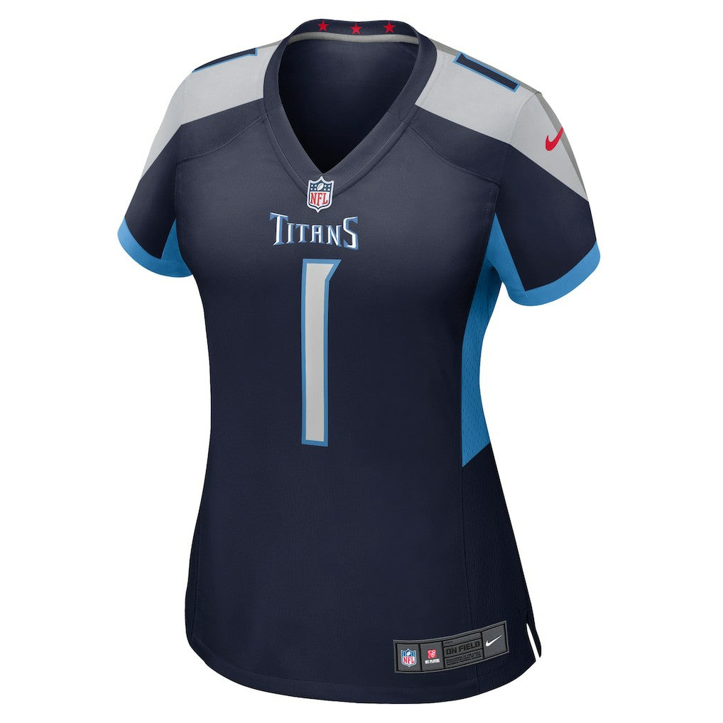 Tennessee Titans Number 1 Mom  Women's Game Jersey | NFL Outlet