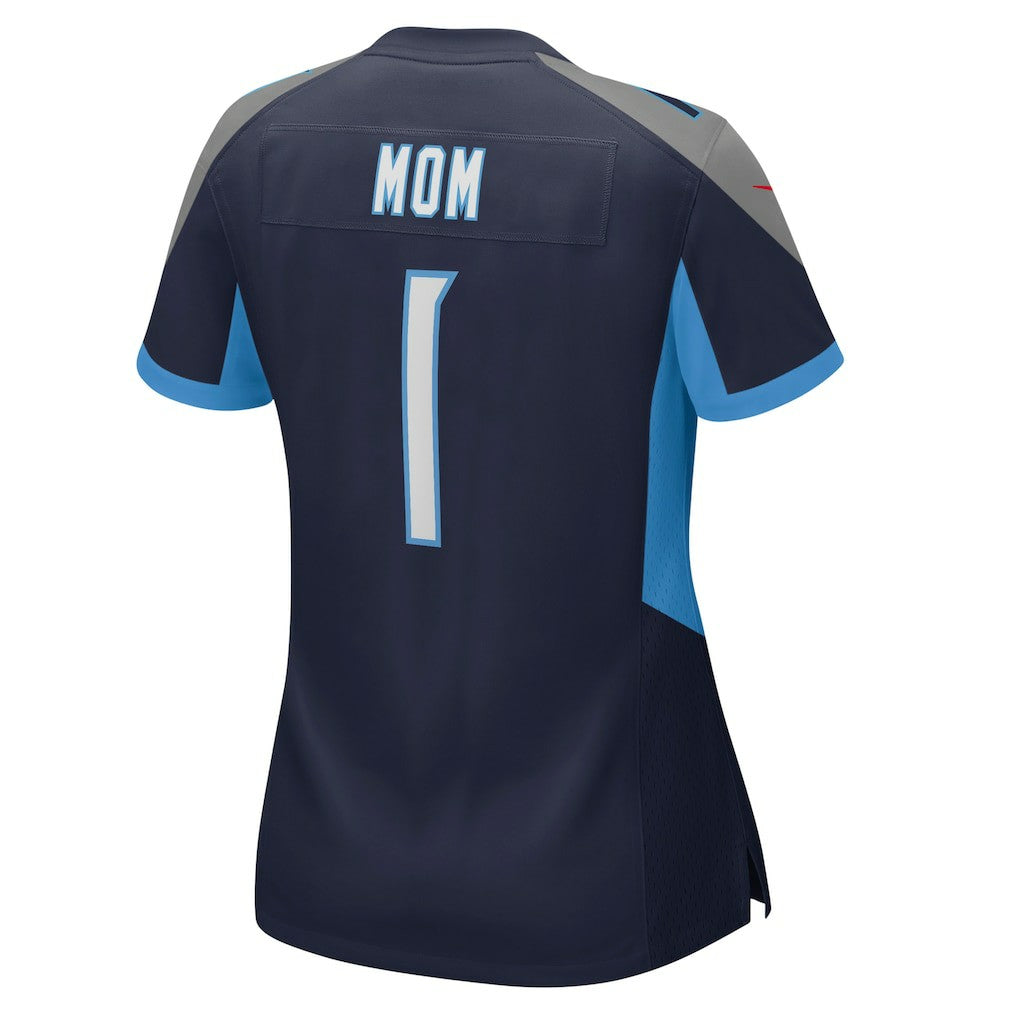 Tennessee Titans Number 1 Mom  Women's Game Jersey | NFL Outlet