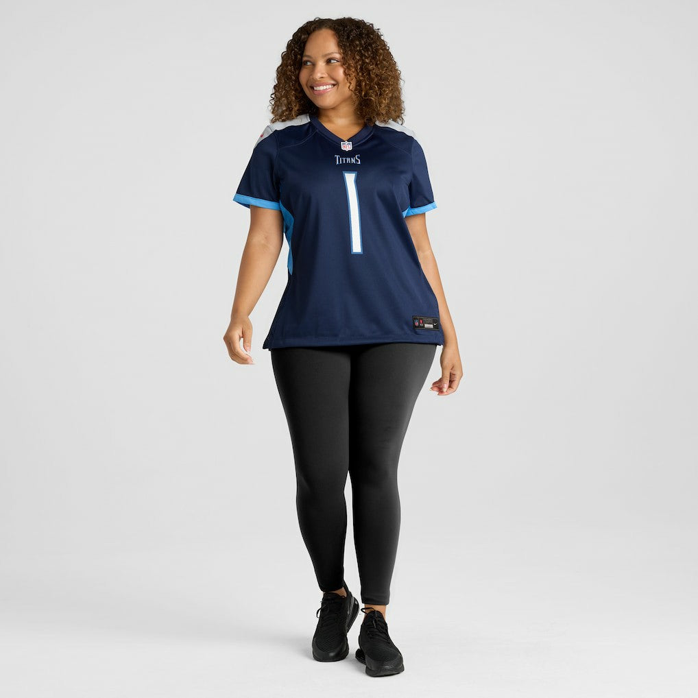 Tennessee Titans Number 1 Mom  Women's Game Jersey | NFL Outlet