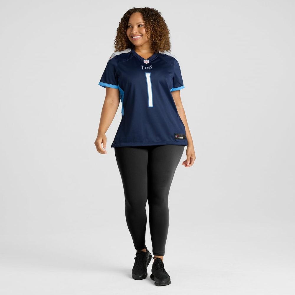 Tennessee Titans Number 1 Mom  Women's Game Jersey | NFL Outlet