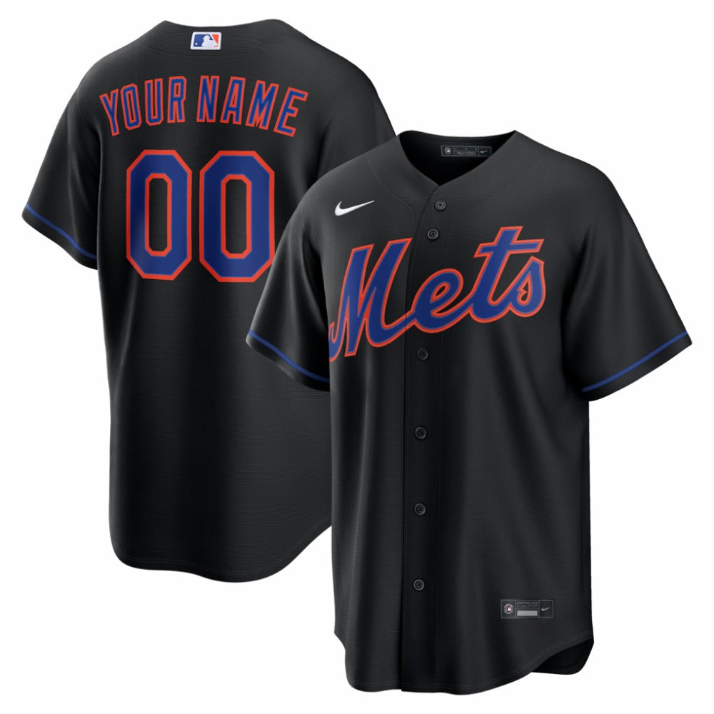 New York Mets Nike Alternate Replica Custom Jersey - MLB Jerseys
