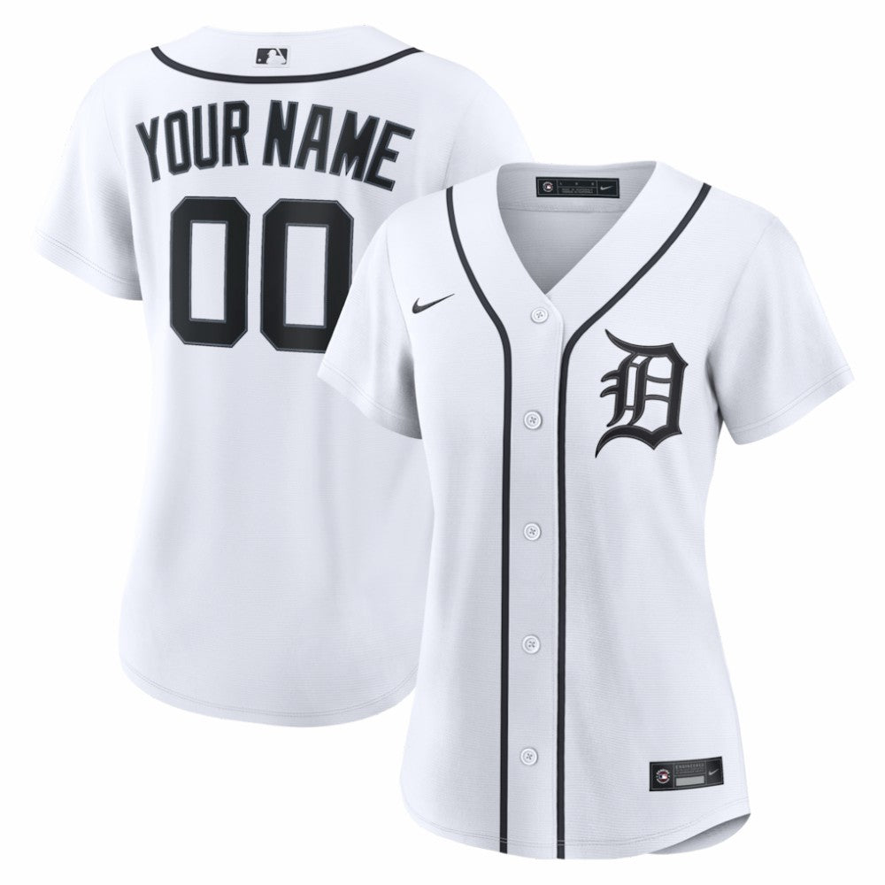 Detroit Tigers Nike Women's Home Replica Custom Jersey - MLB Jerseys