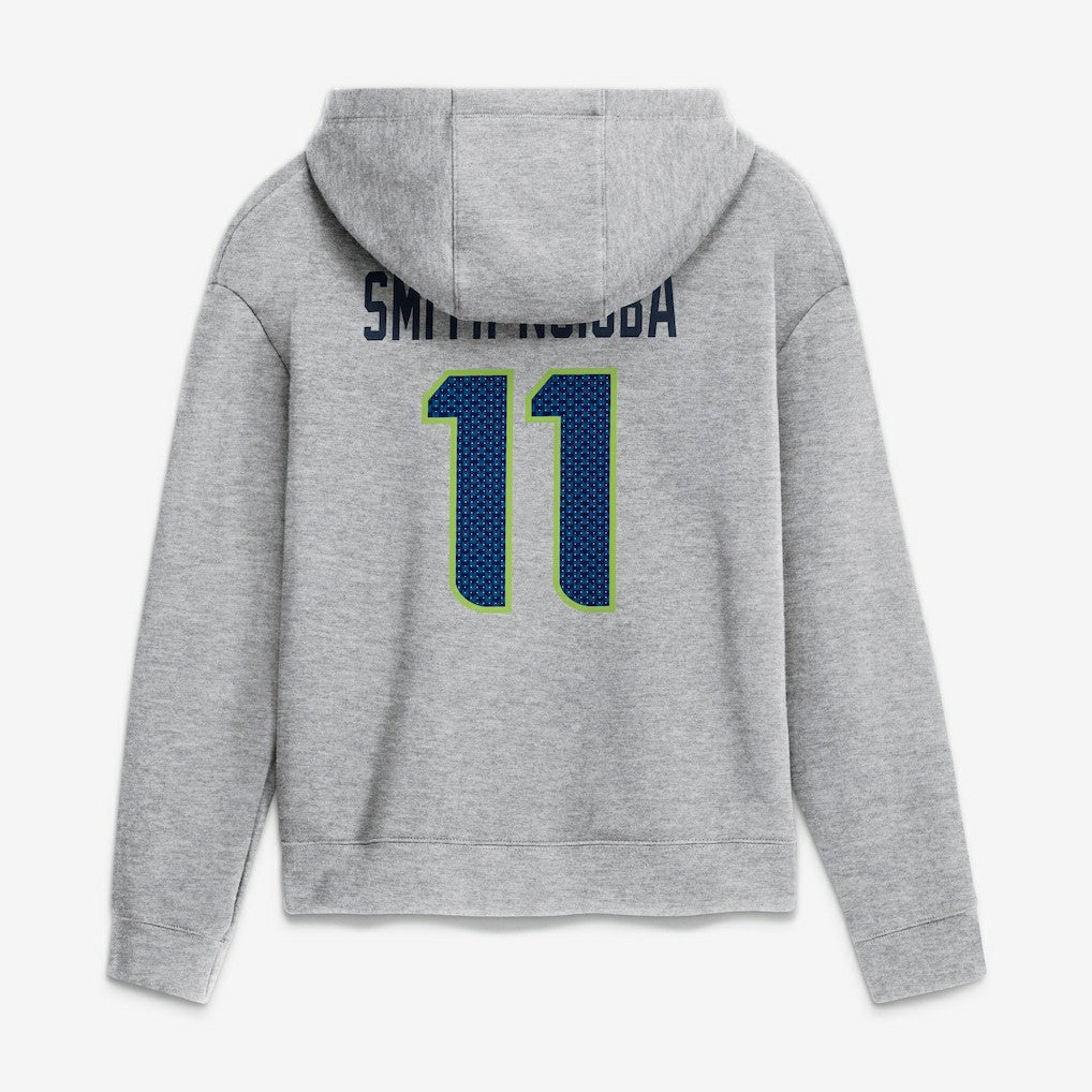 Seattle Seahawks Jaxon Smith-Njigba  Women's Super Bowl LX Champions Patch Name & Number Hoodie | NFL Hot