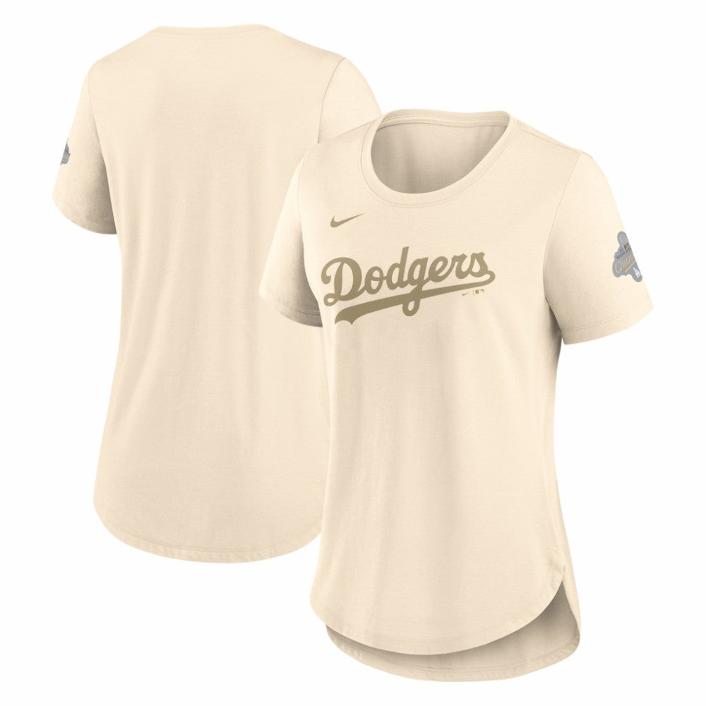 Los Angeles Dodgers Nike Women's 2026 Gold Collection Tri-Blend Wordmark T-Shirt - MLB T-shirts