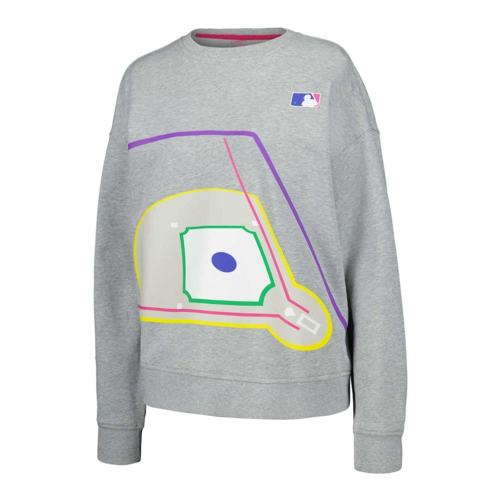 Terez MLB Women's Baseball Field Pullover Sweatshirt - MLB Pullover