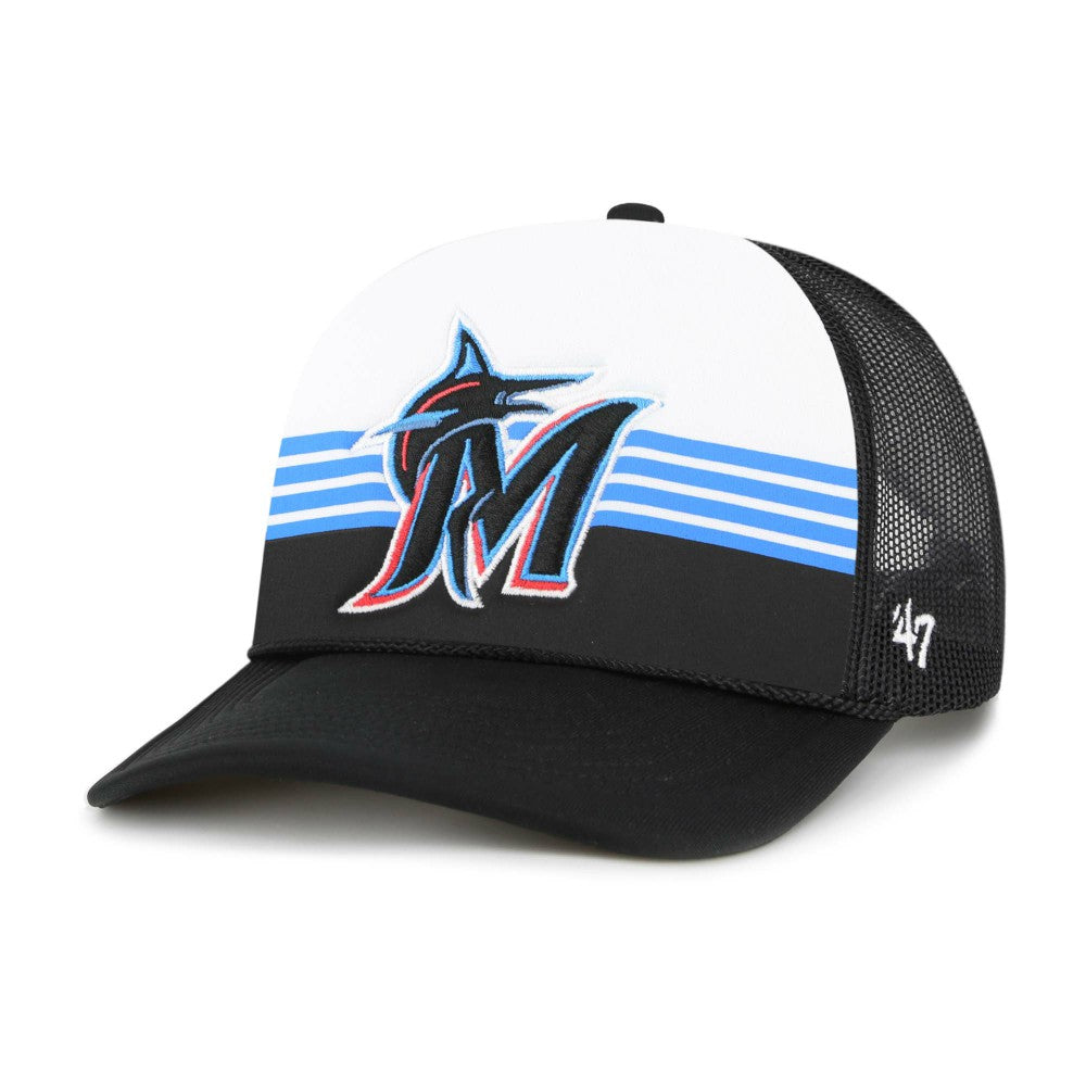 Miami Marlins '47 Lift Off Foam Front Mesh Trucker Adjustable Hat - MLB Hats