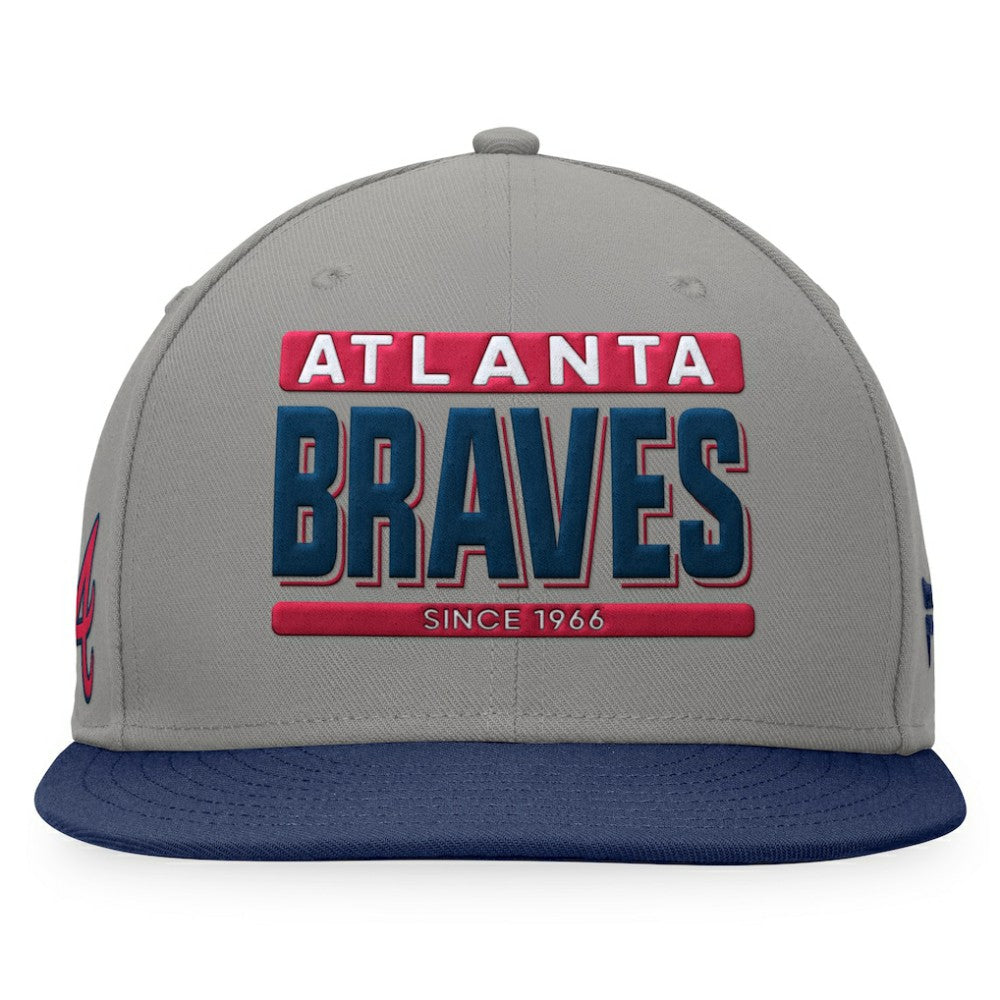Atlanta Braves Fanatics Line Drive Two-Tone Snapback Hat - MLB Hats