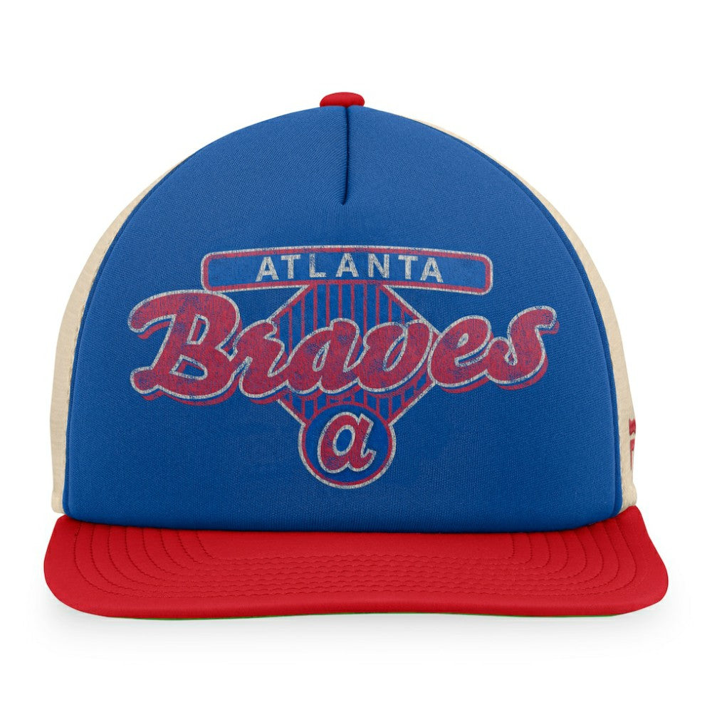 Atlanta Braves Fanatics Cooperstown Collection Talley Foam Trucker Snapback Hat - MLB Hats
