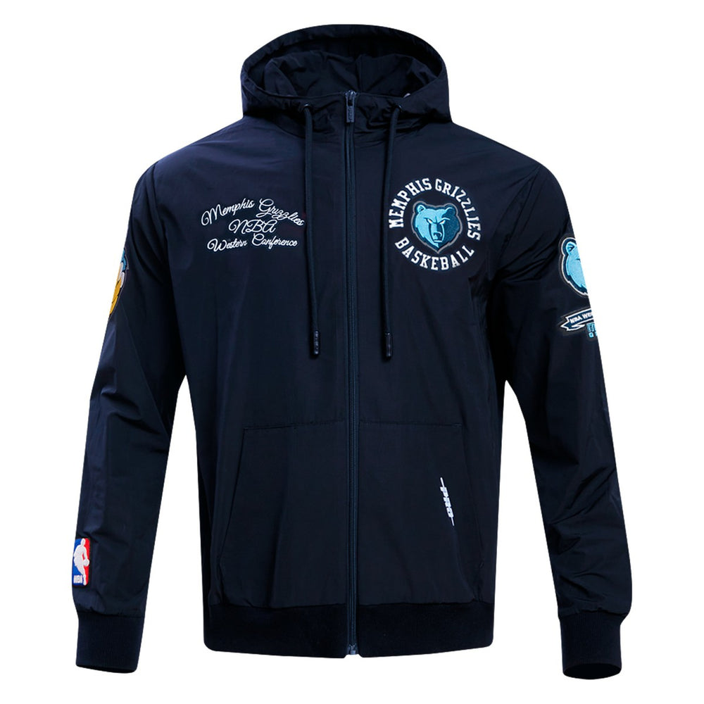 Navy Memphis Grizzlies Pro Standard Hybrid Full-Zip Hoodie | NBA