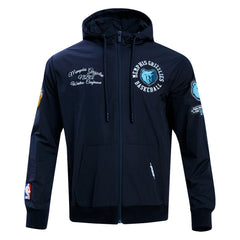 Navy Memphis Grizzlies Pro Standard Hybrid Full-Zip Hoodie | NBA