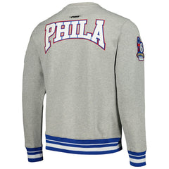 Heather Gray Philadelphia 76ers Pro Standard Crest Emblem Pullover Sweatshirt | NBA