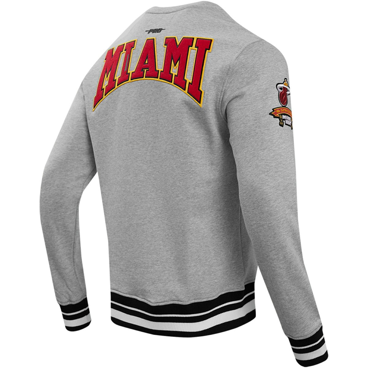 Heather Gray Miami Heat Pro Standard Crest Emblem Pullover Sweatshirt | NBA