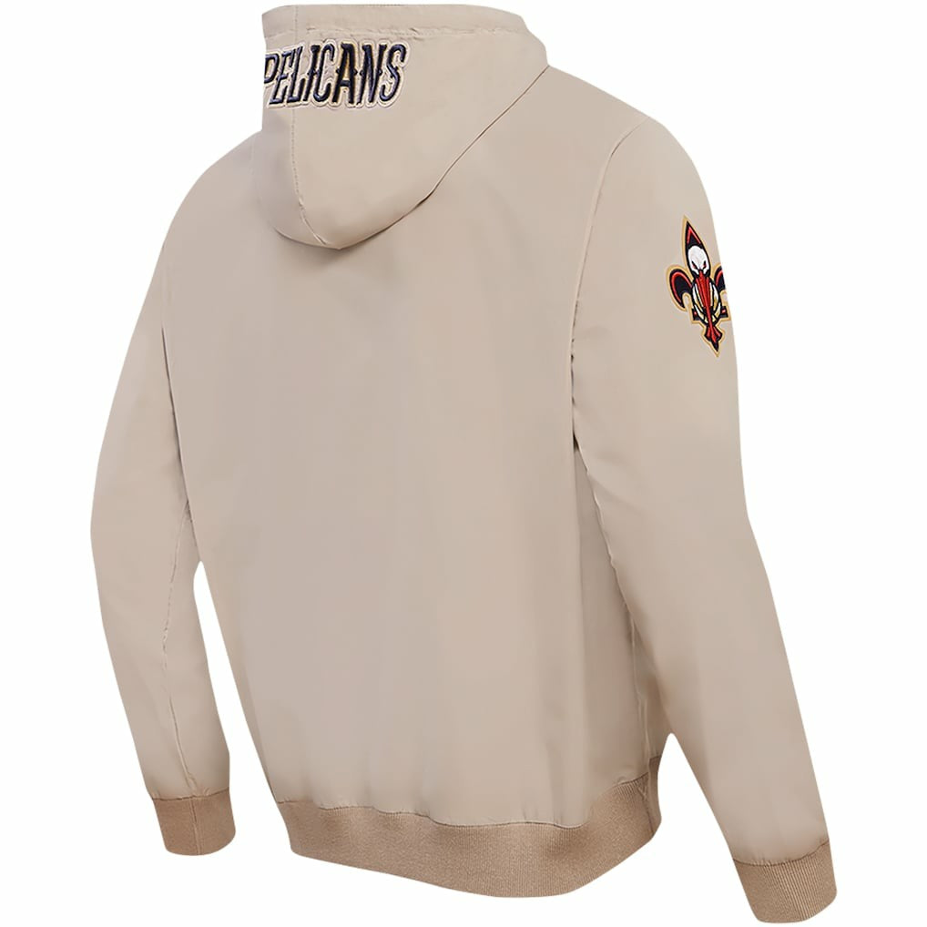 Khaki New Orleans Pelicans Pro Standard Hybrid Full-Zip Hoodie | NBA