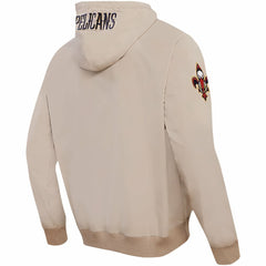 Khaki New Orleans Pelicans Pro Standard Hybrid Full-Zip Hoodie | NBA