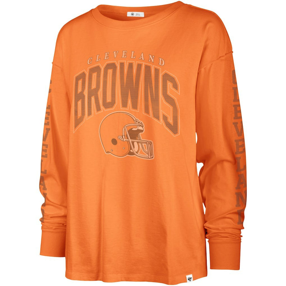 Cleveland Browns '47 Women's Tom Cat Lightweight Long Sleeve T-Shirt | NFL Hot