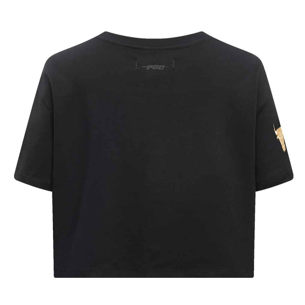 Black Chicago Bulls Pro Standard Women's Holiday Glam Boxy T-Shirt sale | NBA