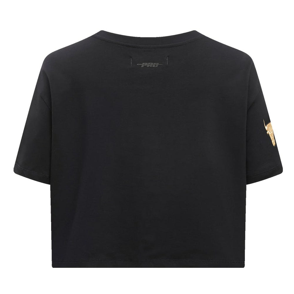 Black Chicago Bulls Pro Standard Women's Holiday Glam Boxy T-Shirt sale | NBA