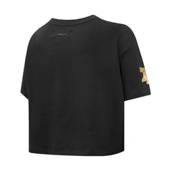 Black Philadelphia 76ers Pro Standard Women's Holiday Glam Boxy T-Shirt | NBA