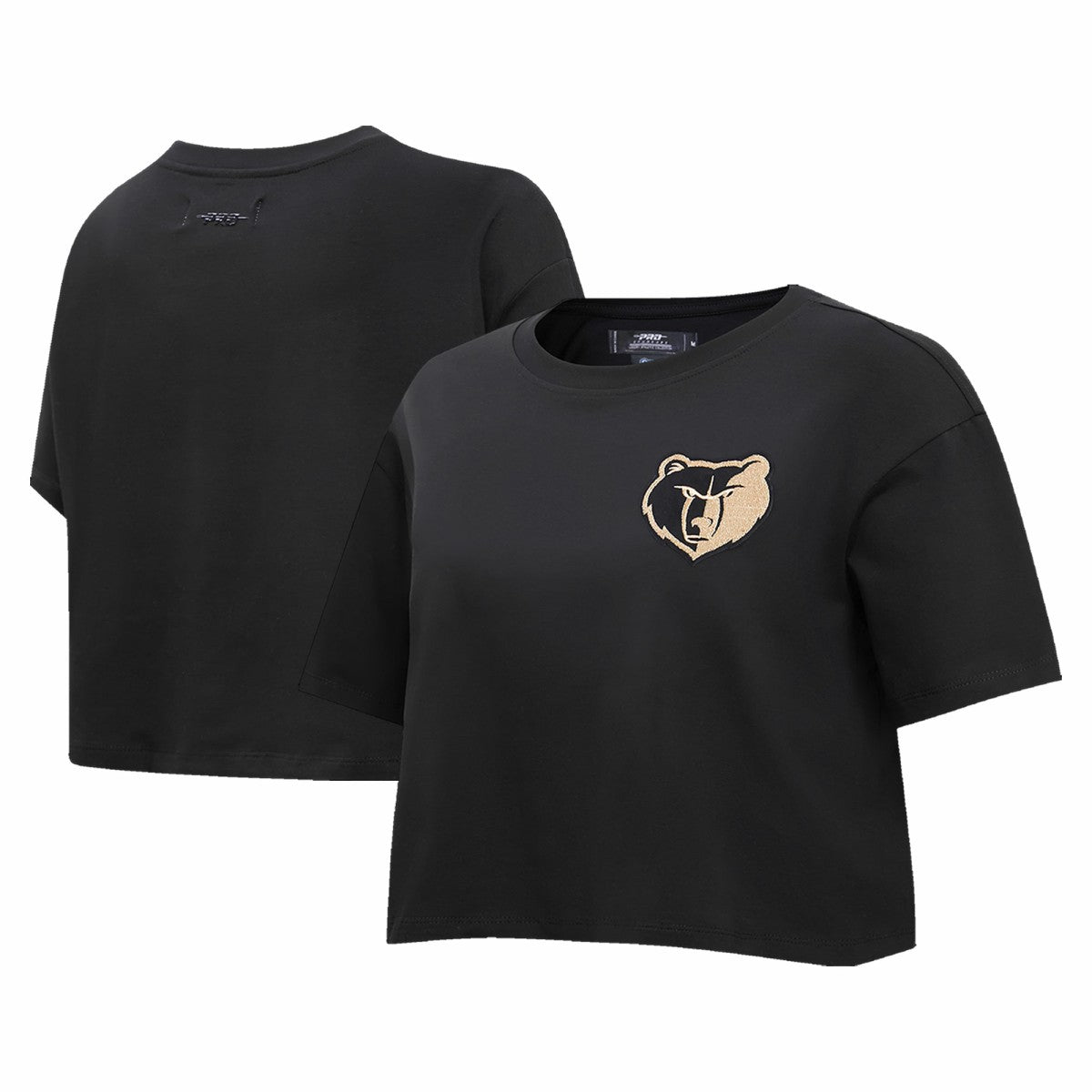 Black Memphis Grizzlies Pro Standard Women's Holiday Glam Boxy T-Shirt | NBA