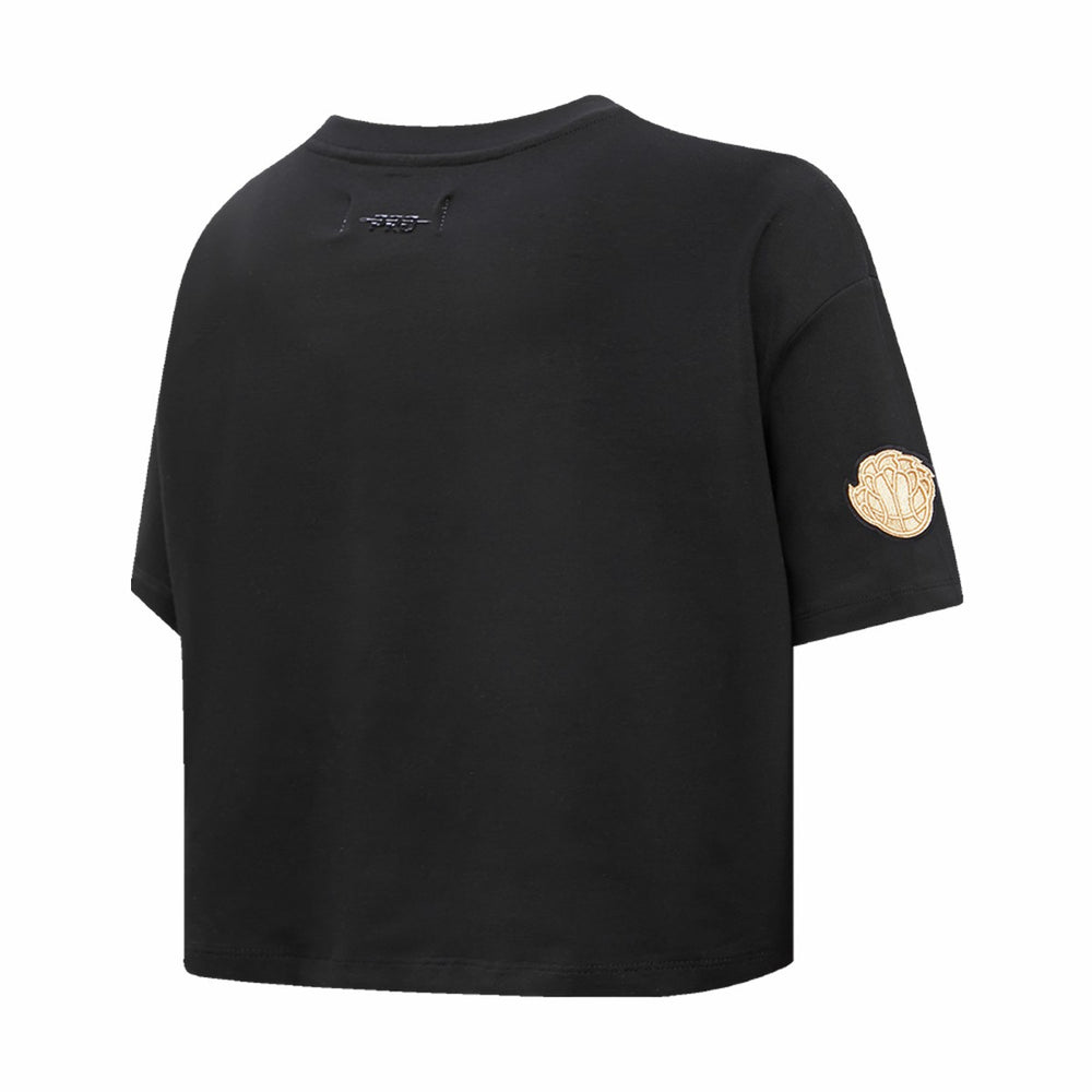 Black Memphis Grizzlies Pro Standard Women's Holiday Glam Boxy T-Shirt | NBA
