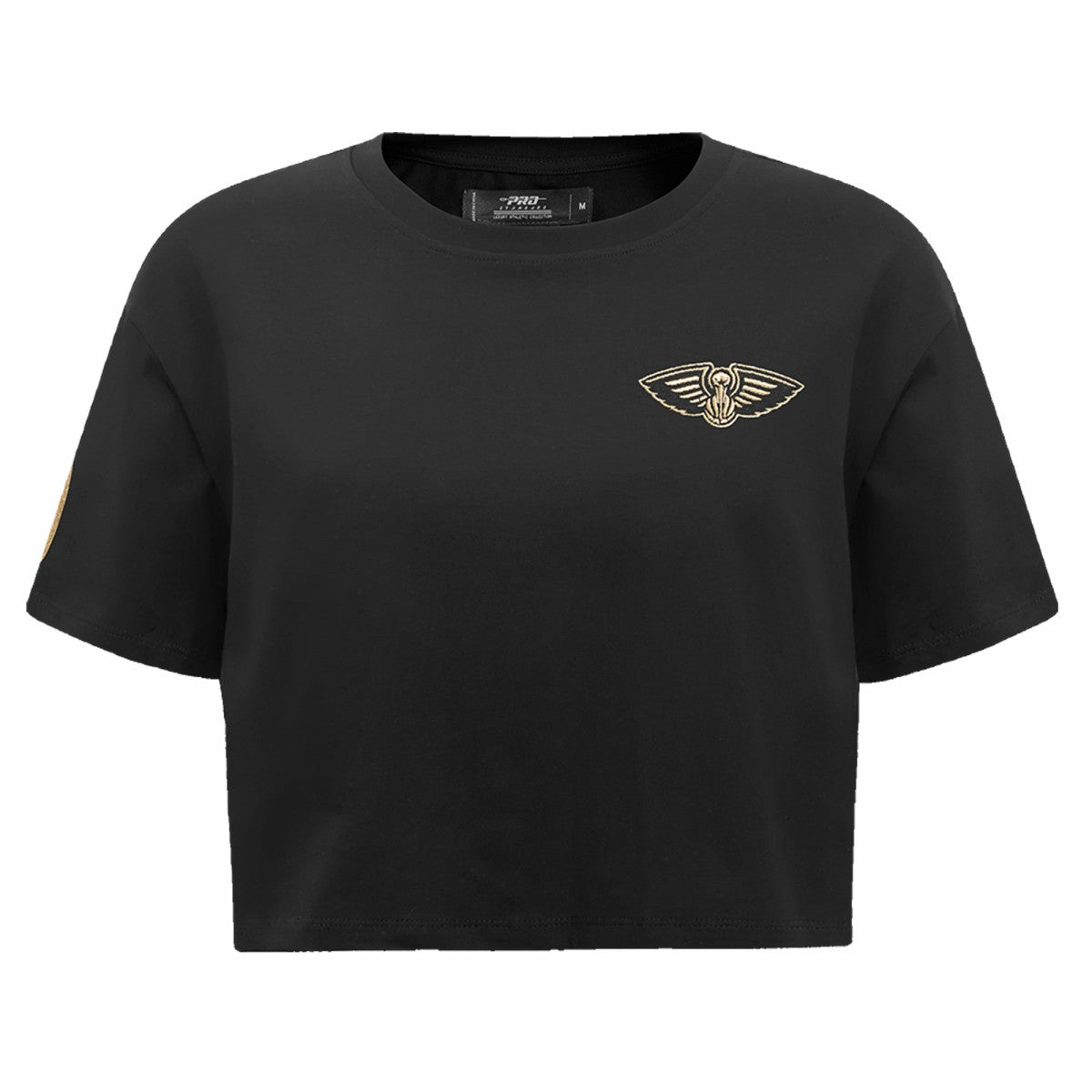 Black New Orleans Pelicans Pro Standard Women's Holiday Glam Boxy T-Shirt | NBA