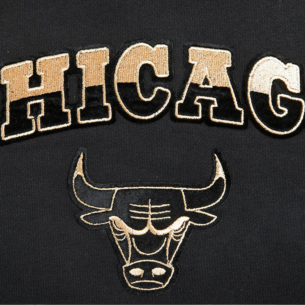 Black Chicago Bulls Pro Standard Women's Glam Cropped Pullover Sweatshirt - Black for sale | NBA