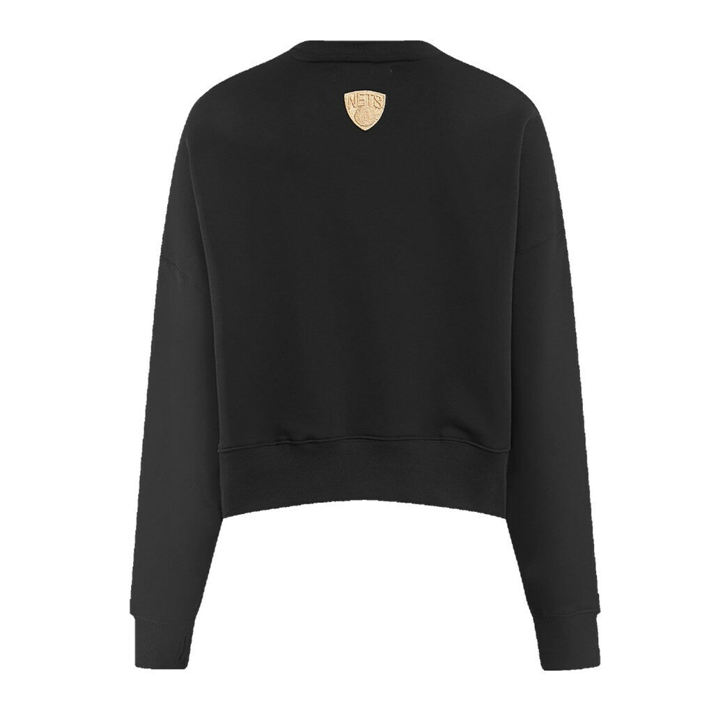 Black Brooklyn Nets Pro Standard Women's Glam Cropped Pullover Sweatshirt - Black shop | NBA