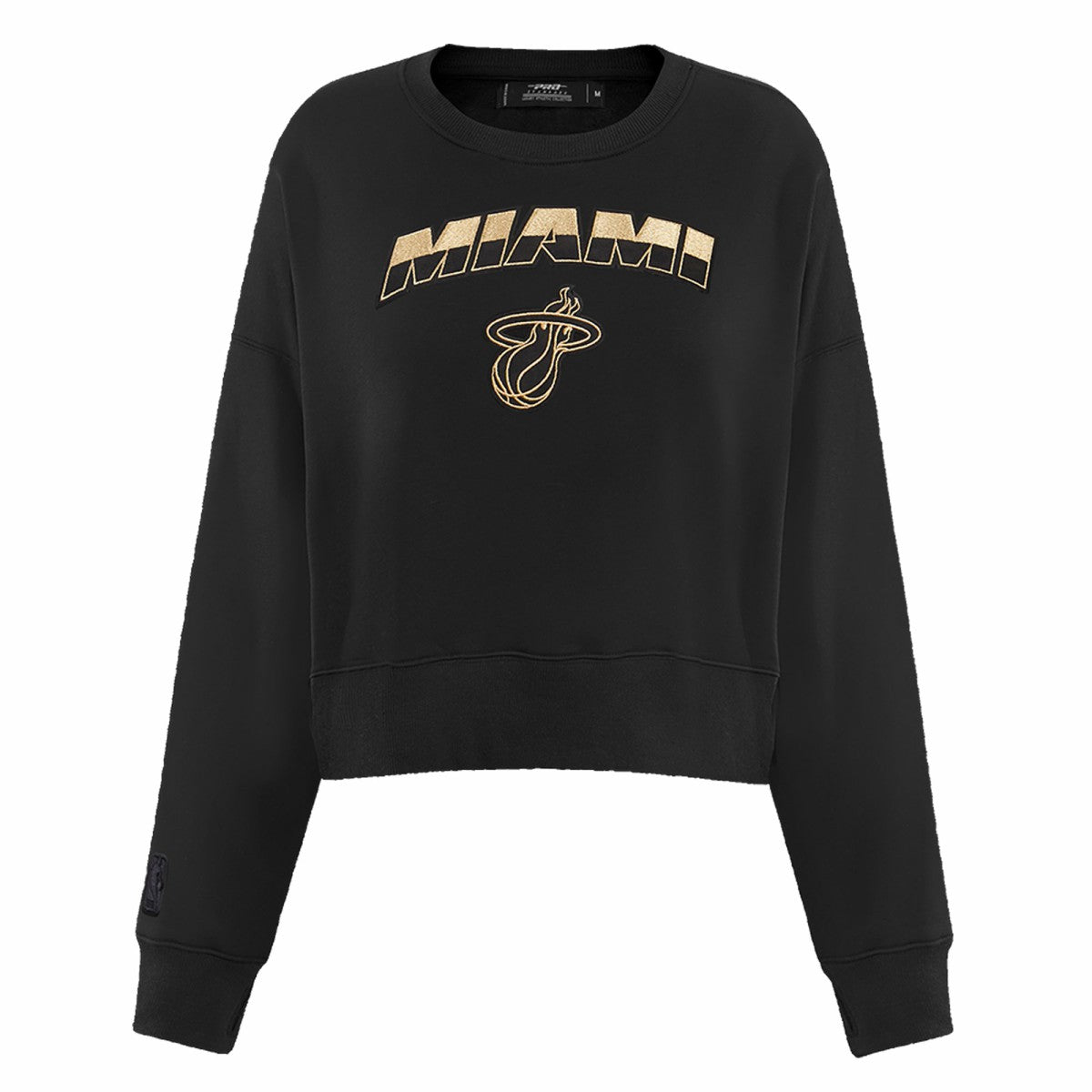 Black Miami Heat Pro Standard Women's Glam Cropped Pullover Sweatshirt - Black sale | NBA
