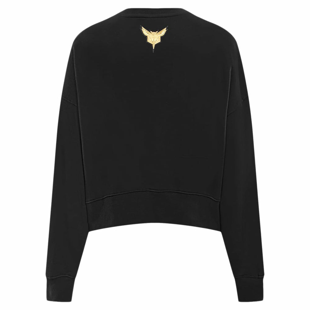 Black Charlotte Hornets Pro Standard Women's Glam Cropped Pullover Sweatshirt - Black online | NBA