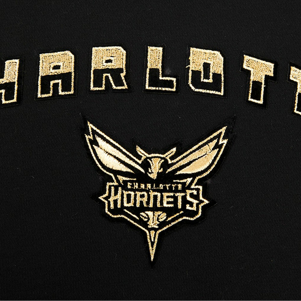 Black Charlotte Hornets Pro Standard Women's Glam Cropped Pullover Sweatshirt - Black online | NBA
