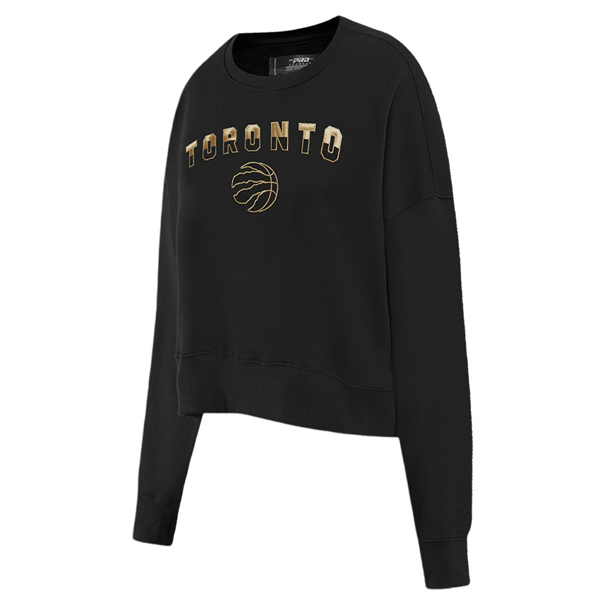 Black Toronto Raptors Pro Standard Women's Glam Cropped Pullover Sweatshirt - Black on sale | NBA