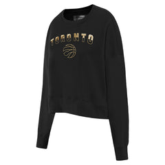 Black Toronto Raptors Pro Standard Women's Glam Cropped Pullover Sweatshirt - Black on sale | NBA