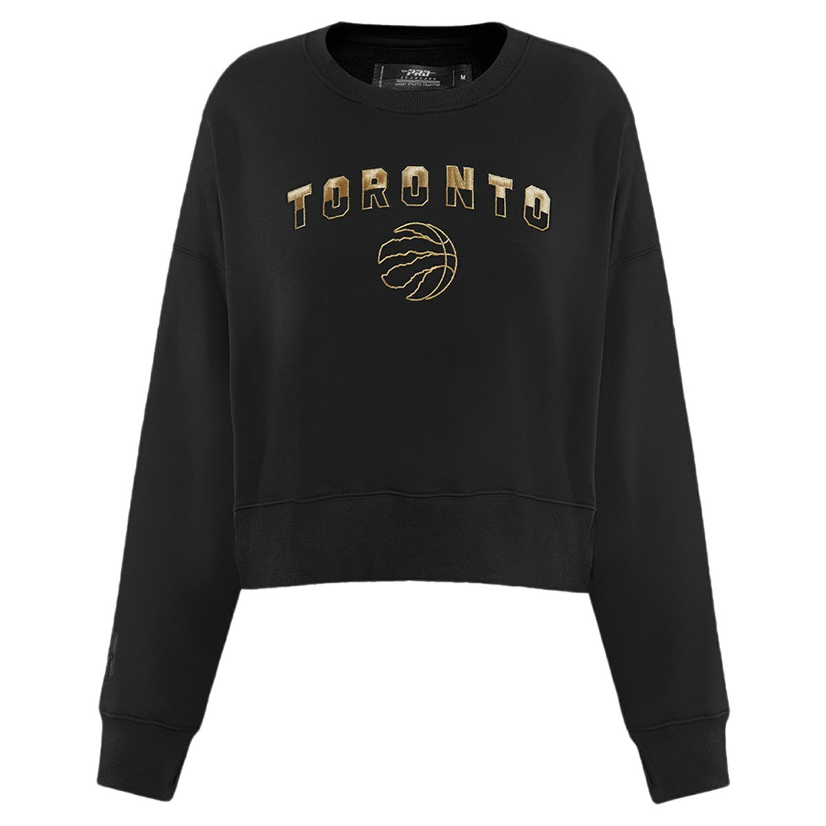 Black Toronto Raptors Pro Standard Women's Glam Cropped Pullover Sweatshirt - Black on sale | NBA