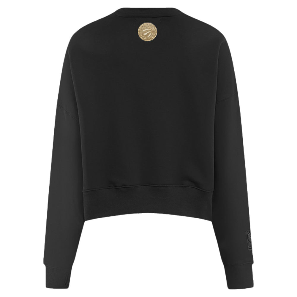 Black Toronto Raptors Pro Standard Women's Glam Cropped Pullover Sweatshirt - Black on sale | NBA