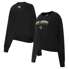 Black Orlando Magic Pro Standard Women's Glam Cropped Pullover Sweatshirt - Black cheap | NBA