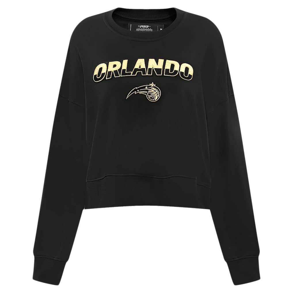 Black Orlando Magic Pro Standard Women's Glam Cropped Pullover Sweatshirt - Black cheap | NBA