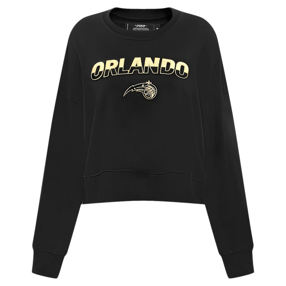 Black Orlando Magic Pro Standard Women's Glam Cropped Pullover Sweatshirt - Black cheap | NBA