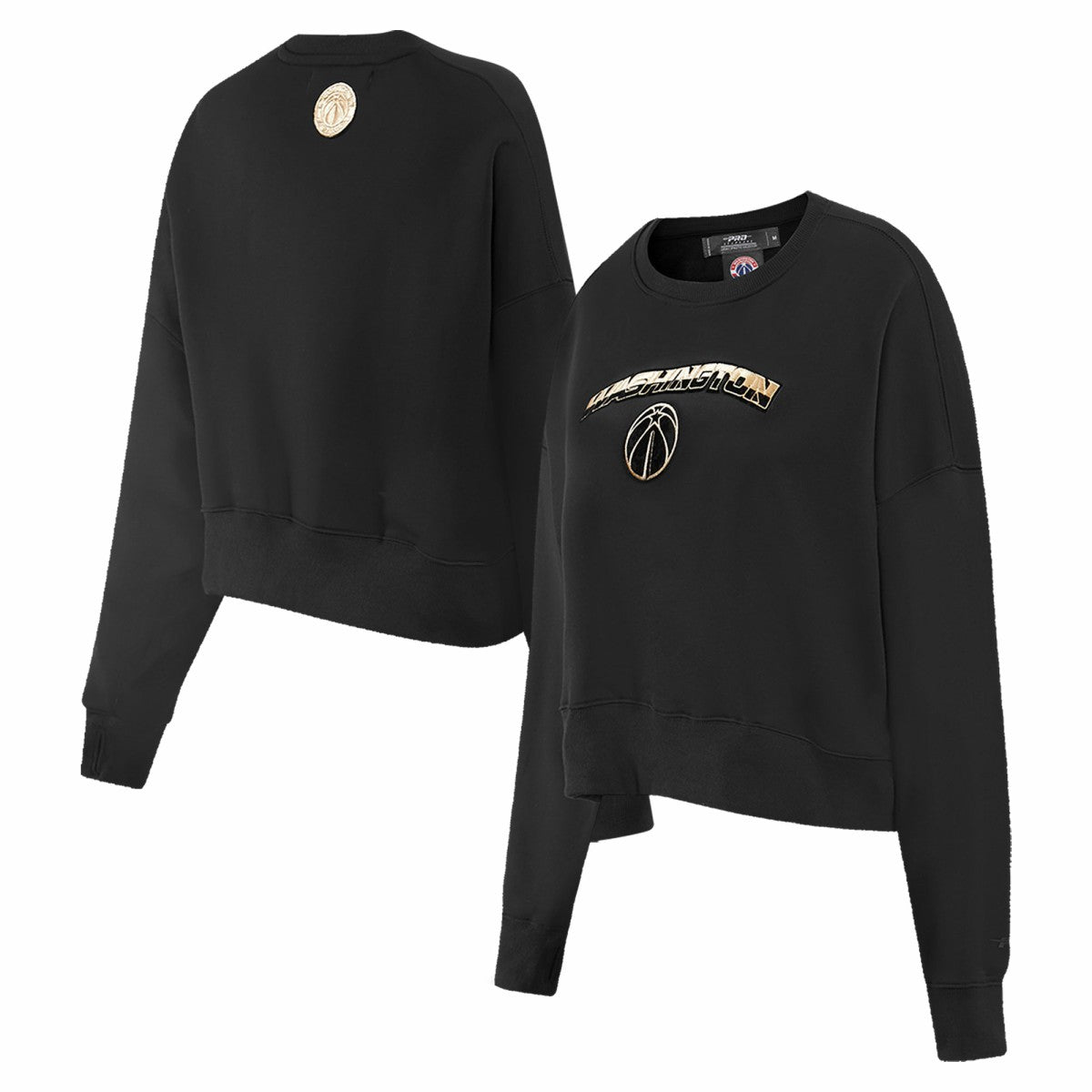 Black Washington Wizards Pro Standard Women's Glam Cropped Pullover Sweatshirt - Black cheap | NBA