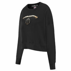 Black Washington Wizards Pro Standard Women's Glam Cropped Pullover Sweatshirt - Black cheap | NBA