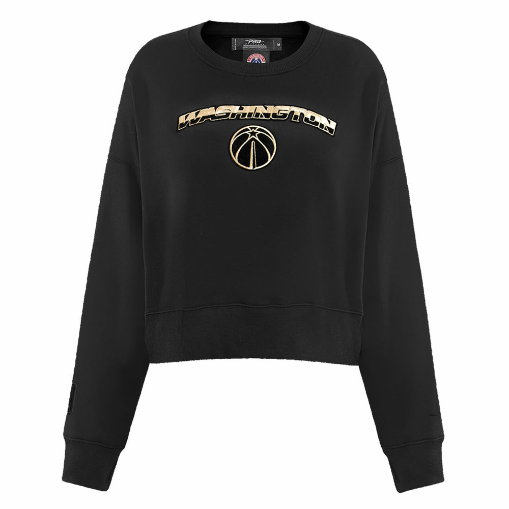 Black Washington Wizards Pro Standard Women's Glam Cropped Pullover Sweatshirt - Black cheap | NBA