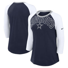 Dallas Cowboys Women's Knockout Arch Raglan Tri-Blend 3/4-Sleeve T-Shirt | NFL On sale