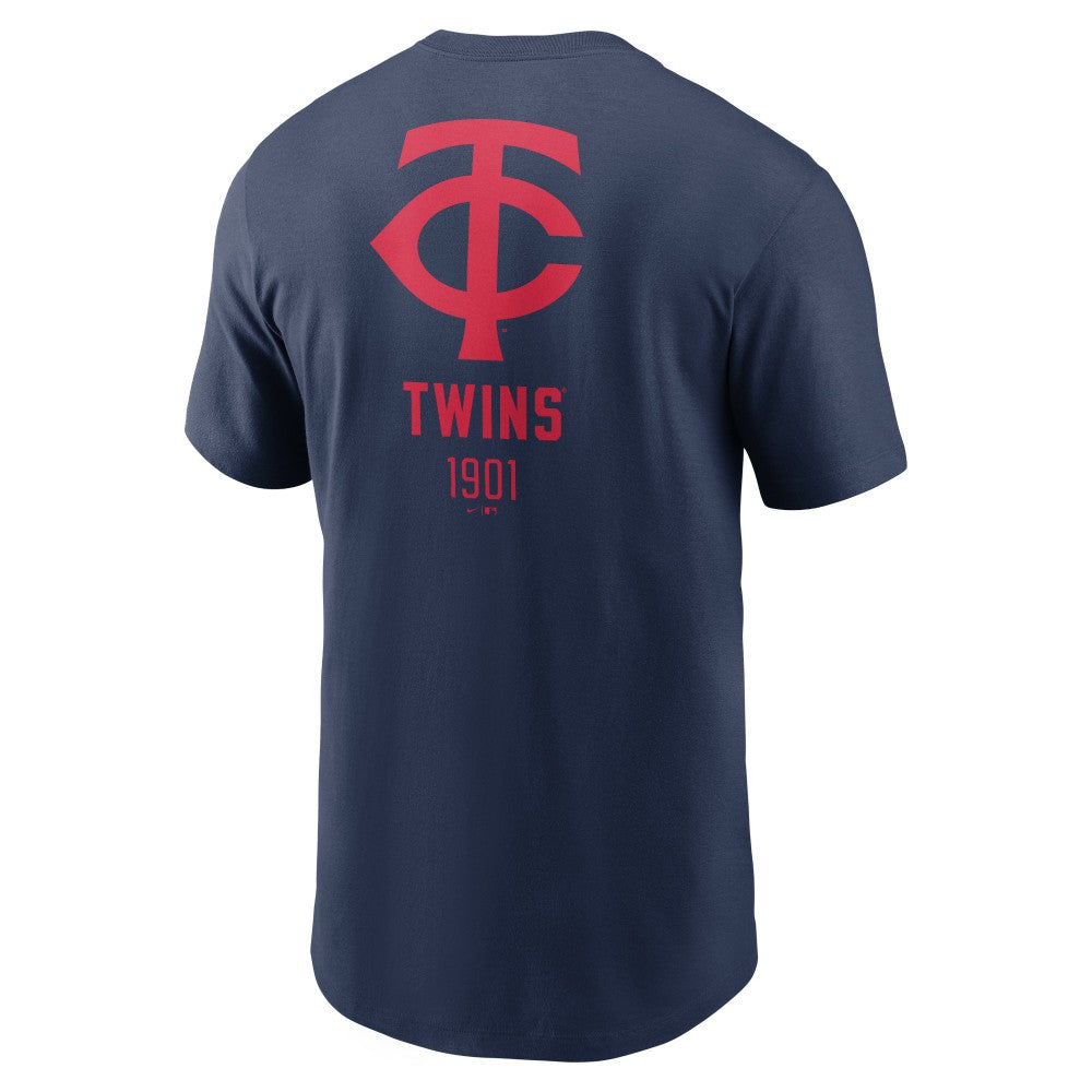 Minnesota Twins Nike Large Logo Back Stack T-Shirt - MLB T-shirts