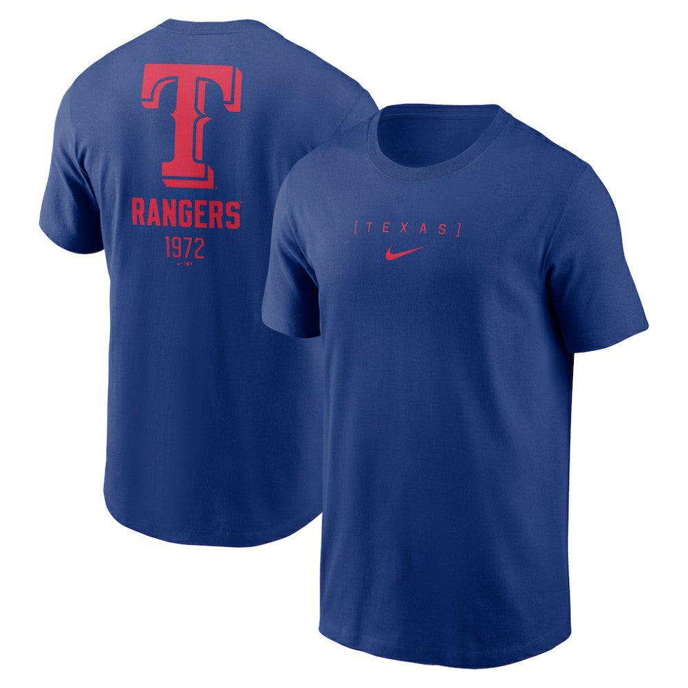 Texas Rangers Nike Large Logo Back Stack T-Shirt - MLB T-shirts