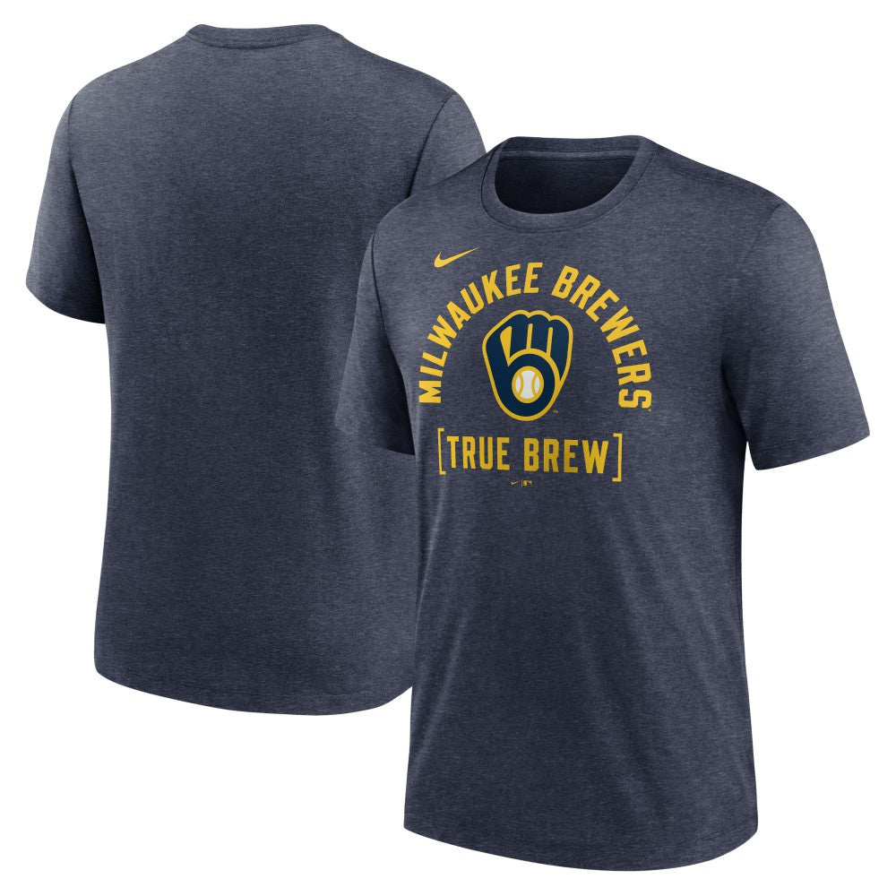 Milwaukee Brewers Nike Swing Big Tri-Blend T-Shirt - MLB T-shirts