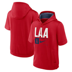 Los Angeles Angels Nike Tri Code Lockup Short Sleeve Pullover Hoodie - MLB Hoodies